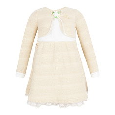 Платье Lucky Child Маленькая леди бежевое 122-128