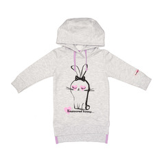 Платье-толстовка Lucky Child Любимая девочка серая 122-128