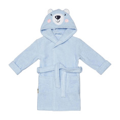 Халат Lucky Child Весёлое купание Мишка голубой 98-104