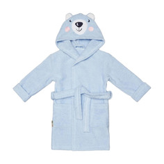 Халат Lucky Child Весёлое купание Мишка голубой 86-92