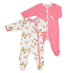 Комплект комбинезонов Lucky Child Маленькая садовница розовый 2 шт 68-74