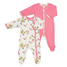 Комплект комбинезонов Lucky Child Маленькая садовница розовый 2 шт 56-62