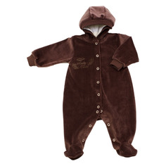 Комбинезон Lucky Child с капюшоном Ангелочки кофейный 56-62