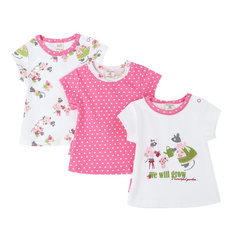 Комплект футболок Lucky Child Маленькая садовница 3 шт 68-74