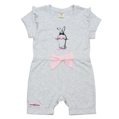 Полукомбинезон Lucky Child Любимая девочка Лето серый 68-74