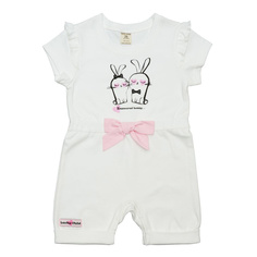 Полукомбинезон Lucky Child Любимая девочка Лето молочный 62-68