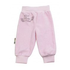Брючки Lucky Child из велюра Ангелочки розовые 68-74