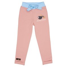 Брюки Lucky Child Осенний лес розовые футер 68-74