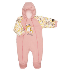 Комбинезон Lucky Child на синтепоне Осенний лес розовый 80-86