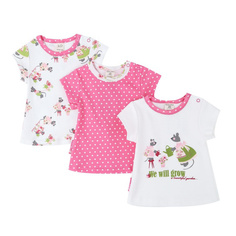 Комплект футболок Lucky Child Маленькая садовница 3 шт 86-92