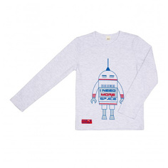 Футболка Lucky Child с длинным рукавом Больше пространства серая 80-86