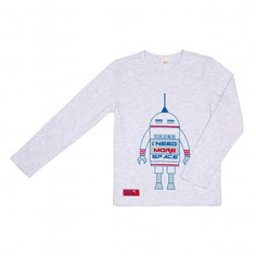 Футболка Lucky Child с длинным рукавом Больше пространства серая 86-92