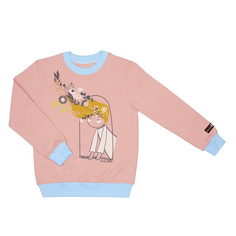 Толстовка Lucky Child Осенний лес футер розовая 86-92