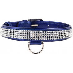 Ошейник для собак COLLAR Brilliance с украшением полотно страз 9 мм 19-25 см Синий