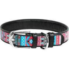 Ошейник для собак COLLAR Waudog с рисунком Этно 12 мм 21-29 см Черный
