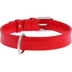 Ошейник для собак COLLAR Glamour без украшений 15 мм 27-36 см Красный
