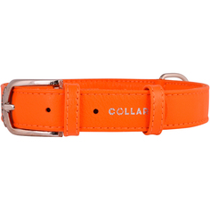 Ошейник для собак COLLAR Glamour без украшений 20 мм 30-39 см Оранжевый