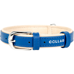 Ошейник для собак COLLAR Brilliance без украшений 35 мм 46-60 см Синий