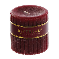 Свеча Riverdale venetian бордо 9х9см
