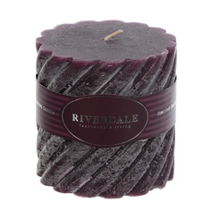 Свеча Riverdale swirl сиреневая 10х10см