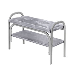 Пуф Vental патти серебряный 50х33х70,5 см.