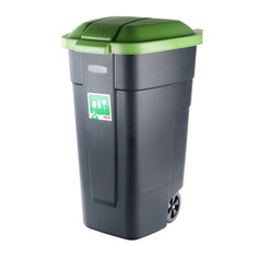 Контейнер для мусора на колёсах Curver черный/зеленый