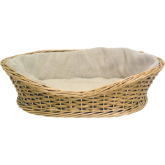 Лежак для животных ЭРМИТАЖНЫЕ КОТЫ Из лозы с тканевым бортом 67x52x17 см