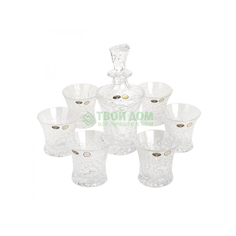 Набор для виски Crystal bohemia as штоф 700мл+6 стаканов 200 (990/99999/9/05106/648-709)