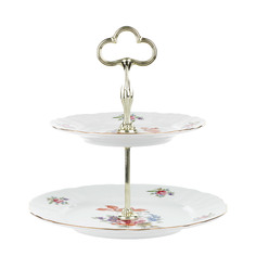 Этажерка 2-х ярусная; декор Мейсенский букет Thun1794