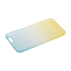 Силиконовая крышка LP для iPhone 6/6s (градиент желтый/синий) коробка Liberty Project