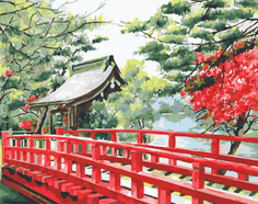 Картина по номерам Paintboy GX 31716 Японский мостик 40*50