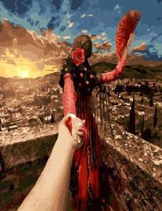 Картина по номерам Paintboy "Следуй за мной. В красном", 40x50 см