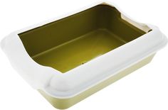 Лоток для кошек Homecat с бортиком, зеленый, 37х27х11,5 см