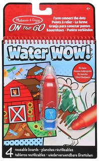 Раскраска «Рисуем водой. Прояви цвета и соедини точки. Ферма» Melissa & Doug