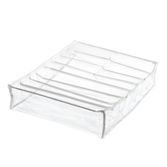 Всё на местах Органайзер прозрачный 40х35х10 см, 11 ячеек, Белый