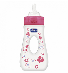 Бутылочка для путешествий Chicco Girl 240 мл, силиконовая соска