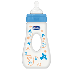Бутылочка для путешествий Chicco Boy 240 мл, силиконовая соска