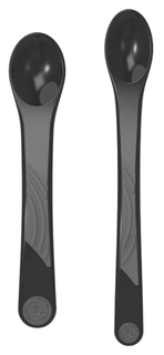 Ложки для кормления Twistshake "Feeding Spoon", цвет: чёрный (Black), 2 штуки