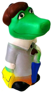 Игрушка для купания КУДЕСНИКИ Крокодил с зонтом СИ-229