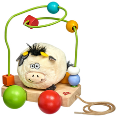 Каталка Мир деревянных игрушек Корова LL254