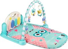 Развивающий коврик для детей AMAROBABY NIGHT OWL, 80x65x45 (СОВА) мятный