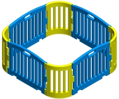 Модульный манеж Leco 1,25 х 1,25 м