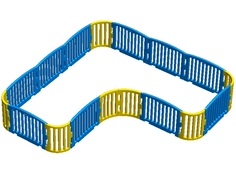 Модульный манеж Leco Г-образный 2,75 х 2,75 м