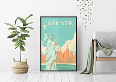 Постер Статуя Свободы 60х90 в тубусе