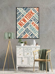 Постер Районы Нью-Йорка 60х90 в тубусе