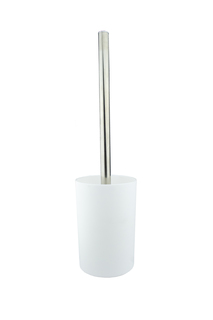 Ершик с ручкой для мытья унитазов в комплекте с чашей, цвет белый, материал - полипропилен Proffi