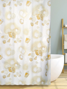 Штора для ванной (Sea Snail) бежевая 180*180 Bath Plus