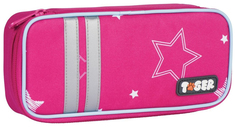 Пенал Tiger Family Twinkle Stars, 1 отделение, откидная планка, 23x7x11 см