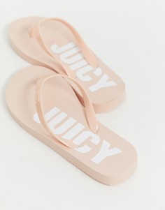 Розовые шлепанцы с логотипом Juicy Couture-Розовый