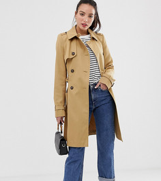 Тренч ASOS DESIGN Tall-Светло-бежевый